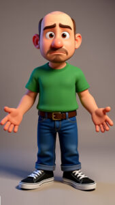 Fred rendered as a 3D Pixar style character